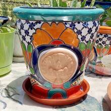 6 件装，12 英寸花盆托盘，12 英寸圆形重型塑料花盆托盘，盆栽托盘，室内花盆托盘，鸟浴盆，花盆托盘 6 英寸/8 英寸/10 英寸//12 英寸（赤陶色） - 杏色 - 查看 7