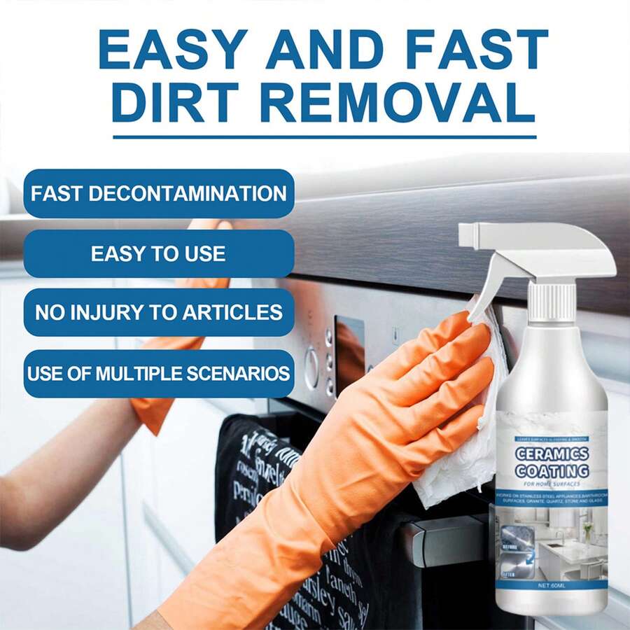 1瓶萬能廚房、廁所、浴室清潔劑,適用於爐灶、桌子、陶瓷磚和馬桶清潔