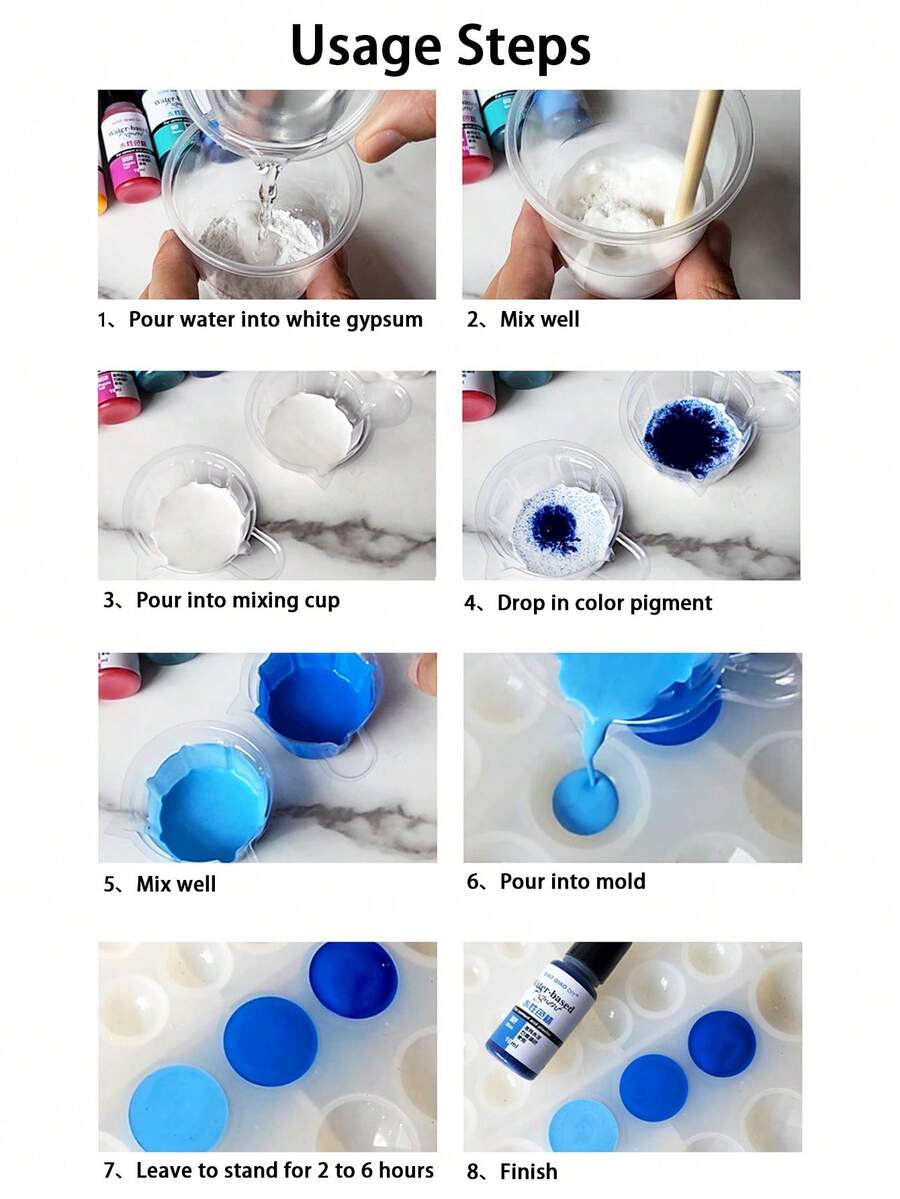 10ml/bottle Watercolor Essence Plaster Coloring Dye Gypsum Craft