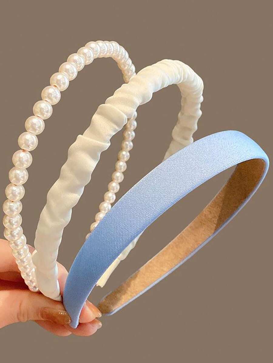Ensemble de 3 bandeaux assortis de différents styles. Permet de coiffer les cheveux lors du lavage, d'arranger les cheveux abîmés pour un usage quotidien. Accessoires capillaires assortis pour les voyages, les tenues du Nouvel An et les fêtes. Accessoires capillaires assortis comme cadeau pour la Saint-Valentin. Bandeaux, serre-têtes, accessoires pour la tête