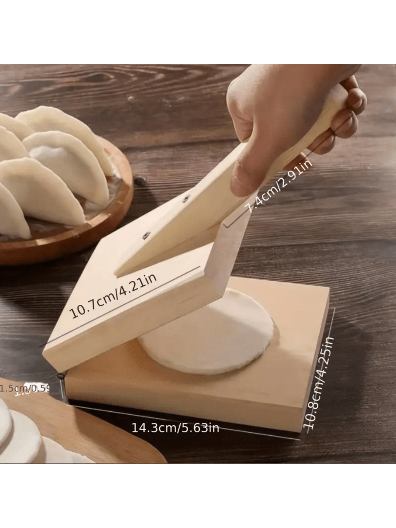 Wooden Dumpling Wrapper Wrapper Press, Household Noodle Pressing