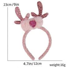 聖誕節裝飾可愛鹿角頭帶,節日派對聖誕老人頭飾