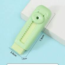Push-pull eraser, student specific pencil eraser, no debris, push-pull lock rubber - Green - View 1