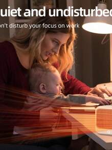 跨境新品高功率快速加熱桌面加熱器,適用於辦公室和家庭,便攜迷你風扇加熱器 - 白色 - 查看 8