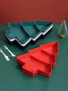 1 件節日聖誕樹水果盤 - 非常適合節日配件、生日派對用品、房間裝飾、聖誕禮物和家居裝飾