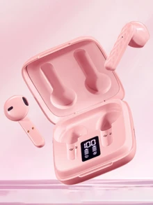 无线 Pro9 防噪音半入耳式高续航便携式耳机 - 粉色 - 查看 5