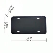 2pcs Silicone Car License Plate Frame, Thick Anti-Scratch, Dust-Proof, Waterproof, Shock-Proof License Plate Protector - Black - View 3