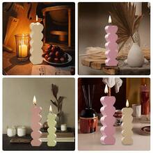 1個白色硅膠五孔心形蠟燭模具,diy水晶、蠟、石膏、硅膠製成各種心形