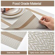 12/6/4/1 Pc Placemats PVC Place Mats, Washable, Easy To Clean, Wipe, Anti-Slip, Heat Resistant, For Kitchen Table Indoor/Outdoor Dining Table Mats For Camping, Festival, Wedding, Party