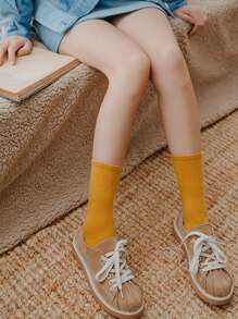 10 pares de calcetines hasta la rodilla de unicolor para mujeres al azar, estilo deportivo para todas las temporadas, con rayas de unicolor versátiles, simples y transpirables