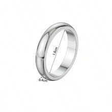 2入組時尚不鏽鋼簡約彎曲對戒 - 彩色 - 查看 6