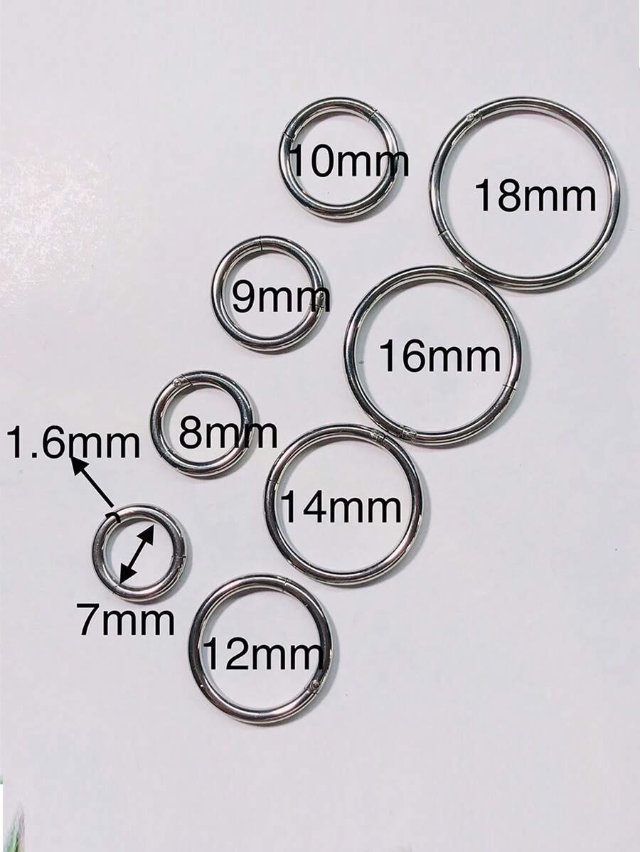 1入316l不鏽鋼男士鼻環軟骨穿刺耳環螺旋唇唇釘環
