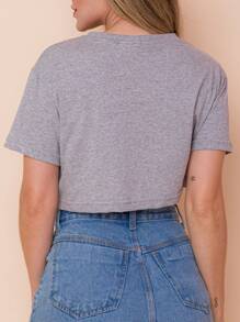 Women's Florida Cropped T-Shirt - 灰色 - 查看 2