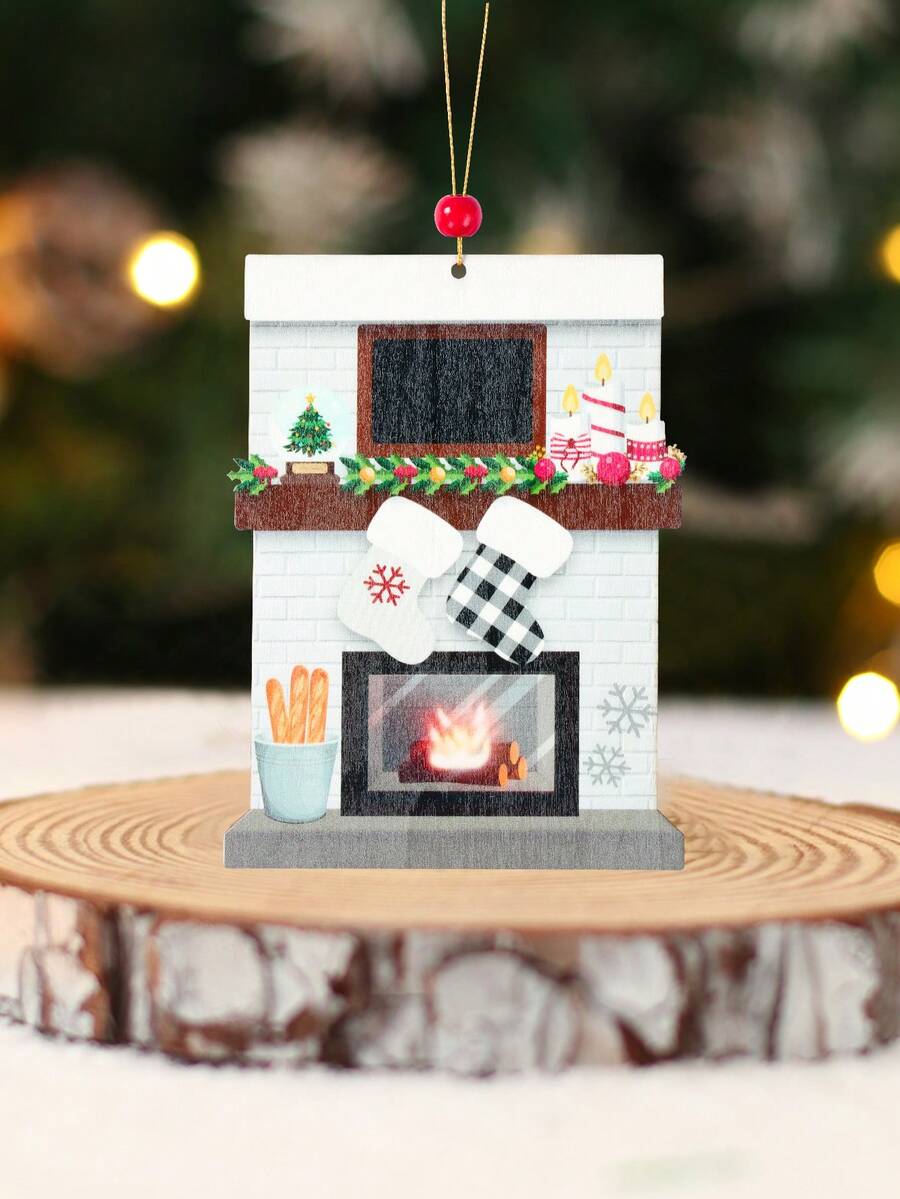 1入組雙人家庭聖誕樹掛件,聖誕樹裝飾掛件家居裝飾用品