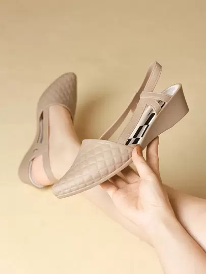 Fashionable And Casual Women\ PVC Wedge Heel Antiskid And Breathable Sandals Soft-Soled Work Plastic Shoes For Four Seasons And Outdoor Wearing