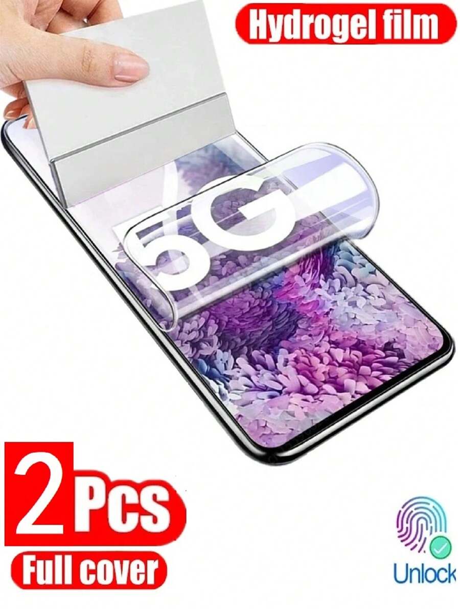 2 片水凝胶膜适用于三星 S21 S22 S23 Ultra S8 S9 S10 Plus S20FE 屏幕保护膜适用于 Galaxy Note 20 Ultra 8 9 10 Plus S10E