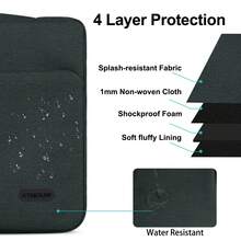 Laptop Skin 14 Inch Waterproof Bag Computer Sleeve Laptop Skin For MacBook Pro, HP, Acer, ASUS, Dell, Huawei - 深灰色 - 查看 3