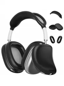 3入組純色矽膠柔軟保護套，適用於蘋果Max頭戴耳機（不包括耳機）