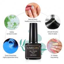 8色uv凝膠指甲油,紅色、粉紅色指甲凝膠,浸泡式指甲修飾,裸色系列家用沙龍美甲 - 灰色 - 查看 8