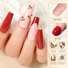 8色uv凝膠指甲油,紅色、粉紅色指甲凝膠,浸泡式指甲修飾,裸色系列家用沙龍美甲 - 灰色 - 查看 4