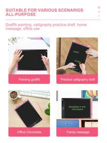 12-inch Colorful Round Hole Drawing Board - Pink - View 10