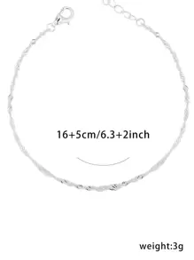 Nooxian 1個簡約的唇形設計鏈環手鍊