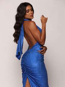 Women Dresses - 寶藍色 - 查看 4