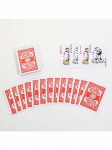 56入組高級撲克牌,帶4個小丑在全息盒中包裝,由300gsm藍芯紙製成,印有977款美麗女人和摩托車圖案,適用於家庭娛樂、遊戲、派對、有趣的禮物、情人節、新年遊戲、婚禮遊戲和禮物。 - 紅色 - 查看 4