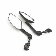 2 件 7/8 英寸 22 毫米通用摩托车车把后视镜踏板车越野车 Chopper 街车适用于铃木川崎 - 黑色 - 查看 7