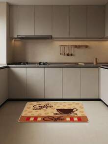 YIMEIS 1入組款式c杯墊卡通咖啡杯裝飾地毯,適用於廚房、浴室、客廳、臥室,自然乳膠底部,吸水止滑,易於清潔 - 彩色 - 查看 8