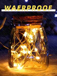 1入組/2入組/6入組-小仙女燈,led 電池操作小仙女燈,10.5 英尺30 Led彈性螢火蟲mason Jar燈迷你串燈適用於diy婚禮派對臥室聖誕節裝飾,假日派對裝飾燈聖誕樹裝飾燈(暖白色)