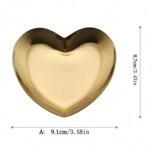 1 件 Ins 风格不锈钢珠宝和化妆品托盘最佳礼物生日盘子厨房配件厨房装饰餐桌托盘水果托盘托盘装饰 - 金色 - 查看 3