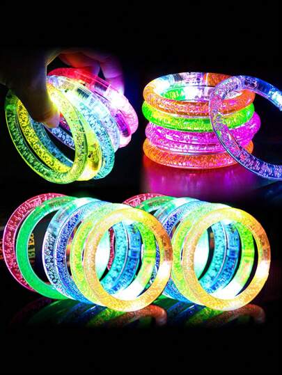 20pcs LED Bracelets Light Up Bracelets,Halloween Birthday Party Favors,6 Color Glow Sticks Bracelets Glow In The Dark Party Supplies Non Candy Gift Halloween Treats Bag Fillers,Suitable For Christmas Party,Birthday, Wedding, Carnival, Party, Concert, Sports Event, Costume Party, Friends Gathering,Photo Shoot,Club Night, Glowing Accessories