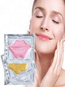 Kit 10 Mascara Labial De Ouro Em Hidrogel De Colágeno - Dourado - Visão 2