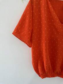 Women Tops - 橘色 - 查看 3