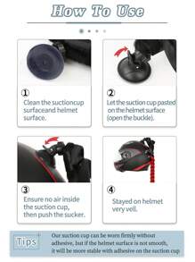 1 件 20 英寸黑色至粉色头盔辫子头盔辫子带可拆卸吸盘带蝴蝶结摩托车头盔马尾辫发尾装饰多种颜色（不含头盔） - 彩色 - 查看 5