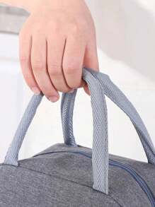 1入便當袋,保溫鋁箔材質,適用於廚房和野餐,附有手把