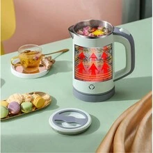 600w 電熱水壺,304 不銹鋼內膽,不含 Bpa,雙壁 800ml 熱水鍋爐,帶自動關閉和乾燒保護功能的茶壺,無線底座和指示燈