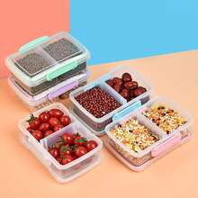 1pc Macaron Blue Fresh-keeping Box With Dual Buckles, 560ml Capacity - Baby Blue - View 4