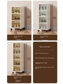 可摺疊家居客廳收納盒,容量大 - 金色 - 查看 2