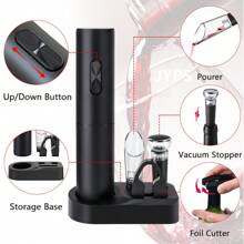 Automatic Electric Wine Opener Set with Foil Cutter - Perfect for Parties and Wine Lovers - Kitchen Accessories Gift
