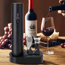 Automatic Electric Wine Opener Set with Foil Cutter - Perfect for Parties and Wine Lovers - Kitchen Accessories Gift