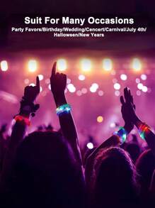 20pcs LED Bracelets Light Up Bracelets,Halloween Birthday Party Favors,6 Color Glow Sticks Bracelets Glow In The Dark Party Supplies Non Candy Gift Halloween Treats Bag Fillers,Suitable For Christmas Party,Birthday, Wedding, Carnival, Party, Concert, Sports Event, Costume Party, Friends Gathering,Photo Shoot,Club Night, Glowing Accessories