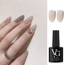 1 件裝凝膠指甲油 流行系列指甲油 19 色半透明顏色不同層不同效果適合所有季節凝膠指甲油 Uv/led 浸泡半永久指甲油適合 Diy 修指甲和修腳美甲設計 - 米色 - 查看 1
