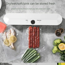 Household Automatic Vacuum Sealer Mini Portable Plastic Sealing Machine Food Saver For Kitchen - White - View 1