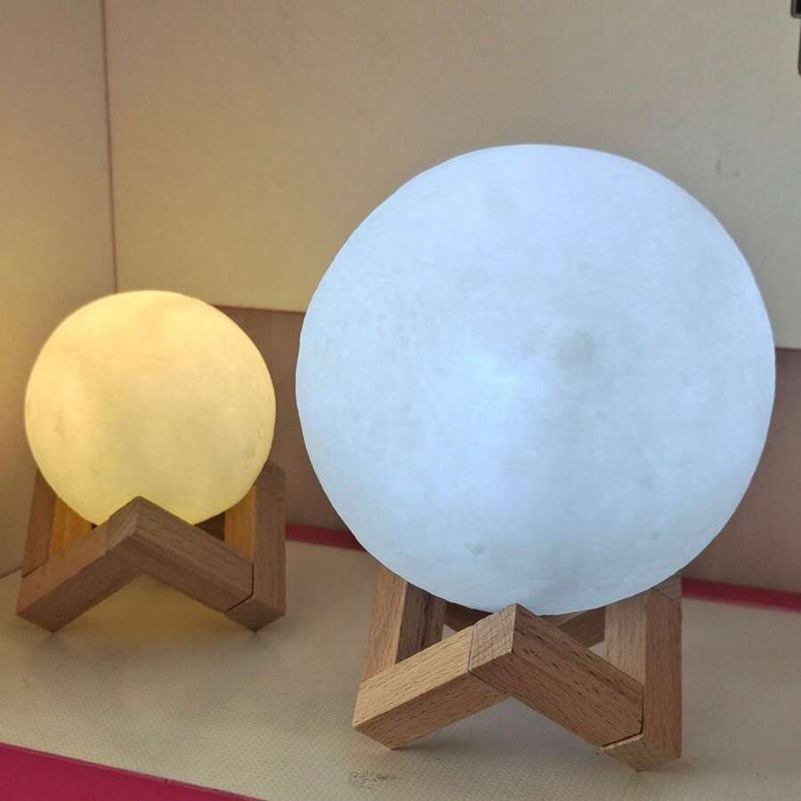 Creative Moon-shaped Night Light, Bedroom Bedside Decorative Atmosphere Lamp
