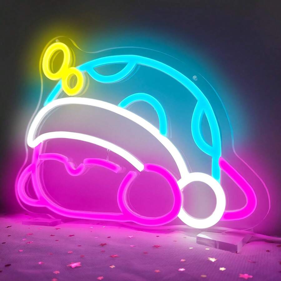 卡通霓虹燈標誌 Led 壁燈裝飾女孩臥室、遊戲室、派對、usb 供電、聖誕生日禮物