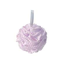 1pc White Bathing Sponge With Faux Pearl Particles & Lace Edge, Soft And Easy To Foam Back Scrubber - White - View 8