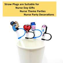 1入組吸管尖端蓋,用於杯中杯的矽膠吸管套,可重複使用的防濺潑飲料防塵套 - 彩色 - 查看 7