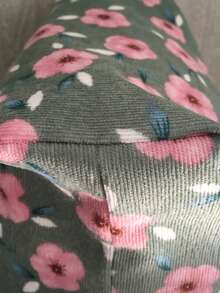 1 件女士女孩工作包手提包灯芯绒日常小绿花灯芯绒蓝色雏菊便携式灯芯绒红玫瑰便携式灯芯绒